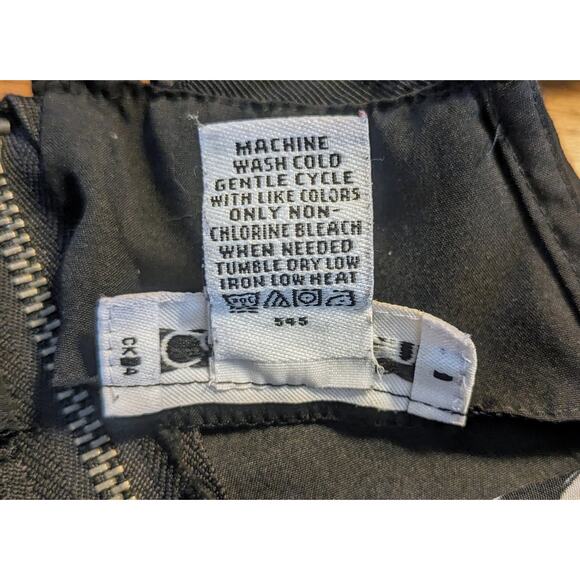 Calvin Klein Sleeveless Blouse Large Draped Neck Black Gray Flowy Career Dressy - Picture 9 of 9